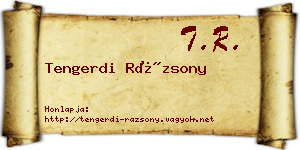 Tengerdi Rázsony névjegykártya